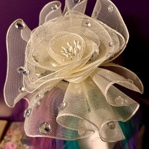 Chic Cream Mesh Fascinator